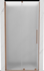 MEXEN/S - Velár posuvné sprchové dvere 110, dekor, meď kartáčovaná (871-110-000-31-65)
