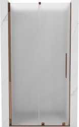 MEXEN/S - Velár posuvné sprchové dvere 110, dekor, ružové zlato (871-110-000-31-60)