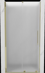 MEXEN/S - Velár posuvné sprchové dvere 110, dekor, zlatá (871-110-000-31-50)
