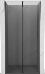MEXEN/S - Velár posuvné sprchové dvere 110, grafit, grafit kartáčovaná (871-110-000-41-66)
