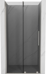 MEXEN/S - Velár posuvné sprchové dvere 110, grafit, nikel kartáčovaný (871-110-000-41-97)