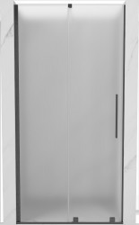 MEXEN/S - Velár posuvné sprchové dvere 120, dekor, grafit kartáčovaná (871-120-000-31-66)