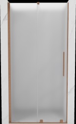 MEXEN/S - Velár posuvné sprchové dvere 120, dekor, meď kartáčovaná (871-120-000-31-65)
