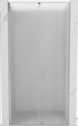 MEXEN/S - Velár posuvné sprchové dvere 120, dekor, nikel kartáčovaný (871-120-000-31-97)