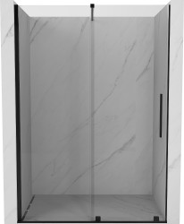 MEXEN/S - Velár posuvné sprchové dvere 130, transparent, čierna (871-130-000-01-70)