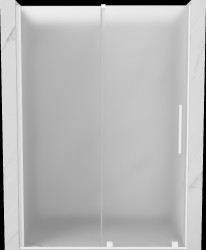 MEXEN/S - Velár posuvné sprchové dvere 140, dekor, biela (871-140-000-31-20)