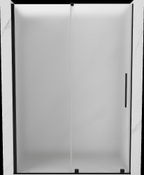 MEXEN/S - Velár posuvné sprchové dvere 140, dekor, čierna (871-140-000-31-70)