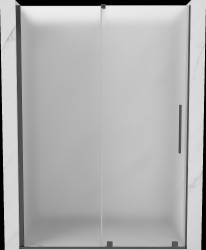 MEXEN/S - Velár posuvné sprchové dvere 150, dekor, grafit kartáčovaná (871-150-000-31-66)