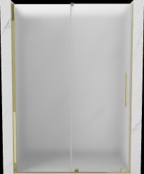 MEXEN/S - Velár posuvné sprchové dvere 150, dekor, zlatá (871-150-000-31-50)