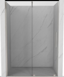MEXEN/S - Velár posuvné sprchové dvere 150, transparent, nikel kartáčovaný (871-150-000-01-97)
