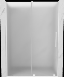 MEXEN/S - Velár posuvné sprchové dvere 160, dekor, biela (871-160-000-31-20)
