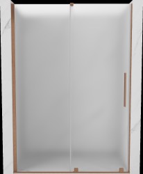 MEXEN/S - Velár posuvné sprchové dvere 160, dekor, meď kartáčovaná (871-160-000-31-65)