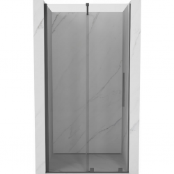 MEXEN/S - Velár posuvné sprchové dvere 85, transparent, grafit kartáčovaná (871-085-000-01-66)