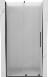 MEXEN/S - Velár posuvné sprchové dvere 90, dekor, grafit kartáčovaná (871-090-000-31-66)