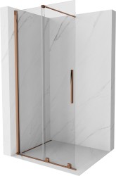 MEXEN/S - Velár posuvné sprchové dvere Walk-in 120, transparent, ružové zlato (871-120-000-03-60)