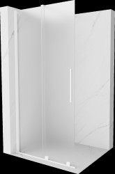 MEXEN/S - Velar Sprchová zástena posuvná Walk-in 110 x 200, dekor 8 mm, biela (871-110-000-33-20)