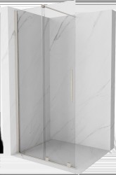 MEXEN/S - Velar Sprchová zástena posuvná Walk-in 120 x 200, transparent 8 mm, nikel kartáčovaný (871-120-000-03-97)