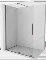 MEXEN/S - Velar Sprchová zástena posuvná Walk-in 130 x 200, transparent 8 mm, grafit metal (871-130-000-03-95)