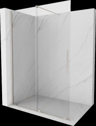 MEXEN/S - Velar Sprchová zástena posuvná Walk-in 130 x 200, transparent 8 mm, nikel kartáčovaný (871-130-000-03-97)