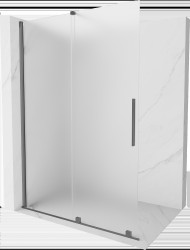 MEXEN/S - Velar Sprchová zástena posuvná Walk-in 140 x 200, dekor 8 mm, grafit metal (871-140-000-33-95)