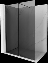 MEXEN/S - Velar Sprchová zástena posuvná Walk-in 150 x 200, grafit 8 mm, grafit kartáčovaná (871-150-000-43-66)