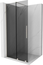 MEXEN/S - Velar Sprchová zástena posuvná Walk-in 70 x 200, grafit 8 mm, nikel kefovaná (871-070-000-43-97)