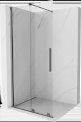 MEXEN/S - Velar Sprchová zástena posuvná Walk-in 90 x 200, transparent 8 mm, grafit metal (871-090-000-03-95)