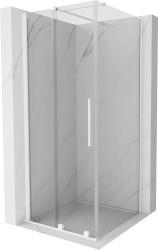 MEXEN/S - Velár sprchovací kút 100 x 100, transparent, biela (871-100-100-01-20)