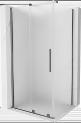 MEXEN/S - Velár sprchovací kút, posuvné dvere 100 x 90, dekor, grafit metal (871-100-090-31-95)