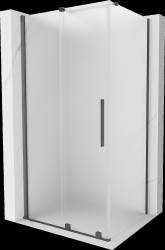 MEXEN/S - Velár sprchovací kút, posuvné dvere 110 x 70, dekor, grafit kartáčovaná (871-110-070-31-66)