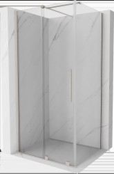 MEXEN/S - Velár sprchovací kút, posuvné dvere 110 x 75, transparent, nikel kefovaná (871-110-075-01-97)