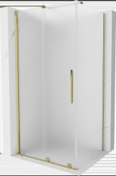 MEXEN/S - Velár sprchovací kút, posuvné dvere 110 x 90, dekor, zlato (871-110-090-31-50)