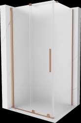MEXEN/S - Velár sprchovací kút, posuvné dvere 120 x 85, dekor, meď kartáčovaná (871-120-085-31-65)