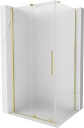 MEXEN/S - Velár sprchovací kút, posuvné dvere 120 x 90, dekor, zlato kartáčovaná (871-120-090-31-55)