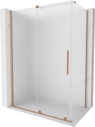 MEXEN/S - Velár sprchovací kút, posuvné dvere 150 x 70, dekor, meď kartáčovaná (871-150-070-31-65)