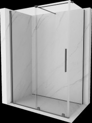 MEXEN/S - Velár sprchovací kút, posuvné dvere 150 x 75, transparent, grafit metal (871-150-075-01-95)