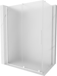 MEXEN/S - Velár sprchovací kút, posuvné dvere 150 x 85, dekor, biela (871-150-085-31-20)