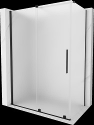MEXEN/S - Velár sprchovací kút, posuvné dvere 150 x 85, dekor, čierna (871-150-085-31-70)