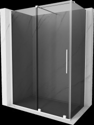 MEXEN/S - Velár sprchovací kút, posuvné dvere 150 x 90, grafit, biela (871-150-090-41-20)