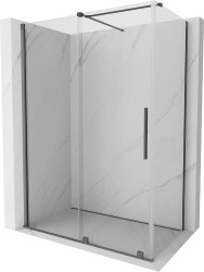 MEXEN/S - Velár sprchovací kút, posuvné dvere 160 x 75, transparent, grafit metal (871-160-075-01-95)