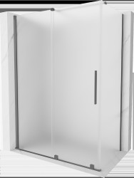 MEXEN/S - Velár sprchovací kút, posuvné dvere 160 x 85, dekor, grafit metal (871-160-085-31-95)