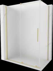 MEXEN/S - Velár sprchovací kút, posuvné dvere 160 x 90, dekor, zlato kartáčovaná (871-160-090-31-55)