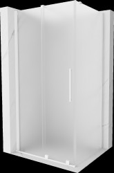 MEXEN/S - Velár sprchovací kút, posuvné dvere 90 x 70, dekor, biela (871-090-070-31-20)