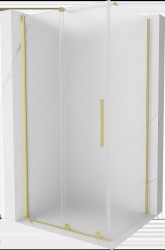 MEXEN/S - Velár sprchovací kút, posuvné dvere 90 x 70, dekor, zlato kartáčovaná (871-090-070-31-55)