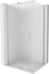 MEXEN/S - Velár sprchovací kút, posuvné dvere 90 x 85, dekor, nikel kartáčovaný (871-090-085-31-97)