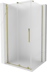 MEXEN/S - Velár sprchovací kút, posuvné dvere 90 x 85, dekor, zlato (871-090-085-31-50)