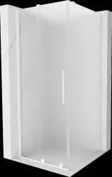 MEXEN/S - Velár sprchovací kút, posuvné dvere 90 x 90, dekor, biela (871-090-090-31-20)