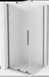 MEXEN/S - Velár sprchovací kút, posuvné dvere 90 x 90, dekor, grafit metal (871-090-090-31-95)