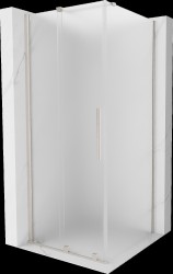 MEXEN/S - Velár sprchovací kút, posuvné dvere 90 x 90, dekor, nikel kartáčovaný (871-090-090-31-97)