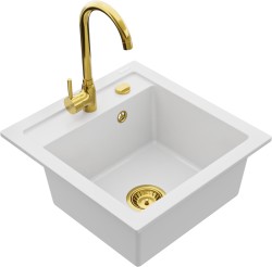 MEXEN/S - Vito granitový drez 1-miska vrátane batérie Telma, zlatý (6503-20-670200-50)